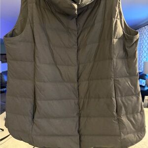 Eileen Fisher Grey Quilted Puffer Vest